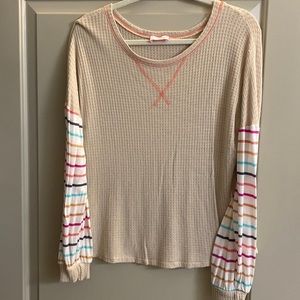 Waffle knit top